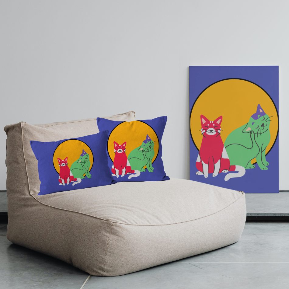 Party Cats Print and Cushions