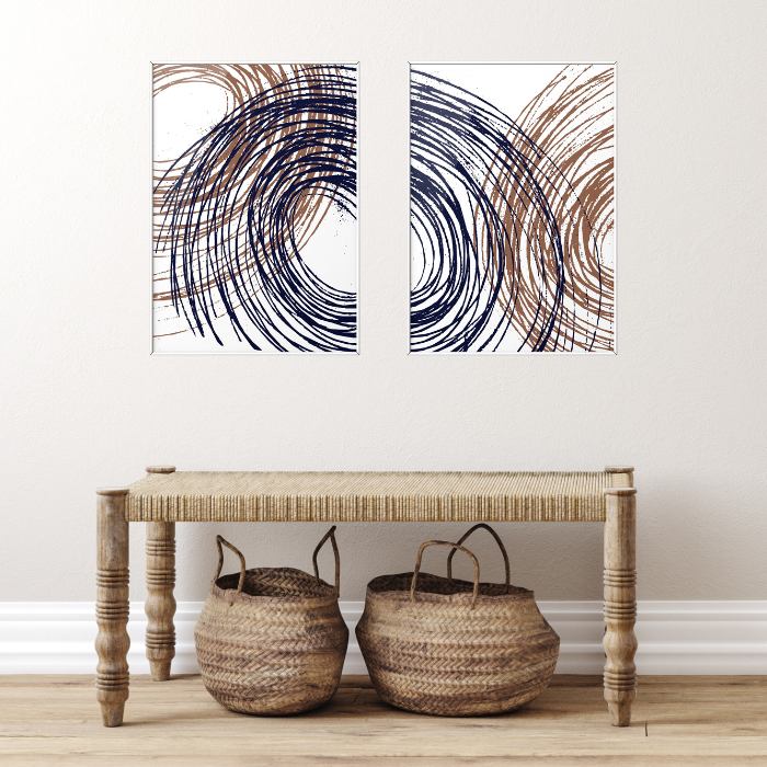 Modern Whirlpools Set of 2 Prints